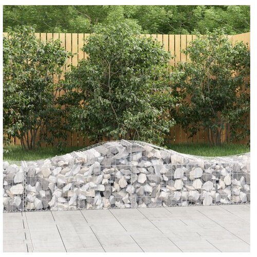 vidaXL Obokane gabion kosare 50 kosov 200x50x40/60 cm pocink Cene