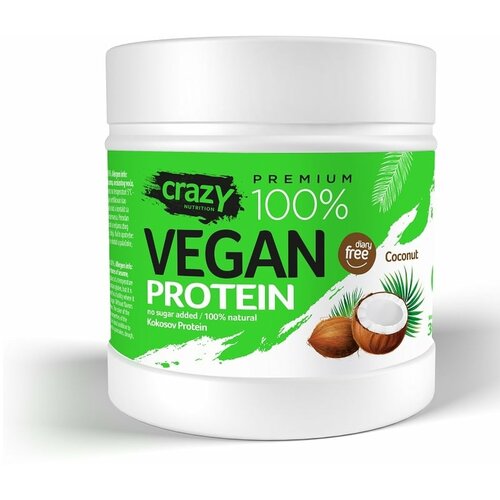 CRAZY NUTRITION vegan protein kokos 300g Slike