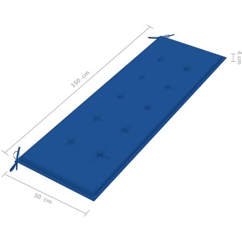  IvdaXL Složiva vrtna klupa s jastukom 159 cm od masovne tikovine Slike