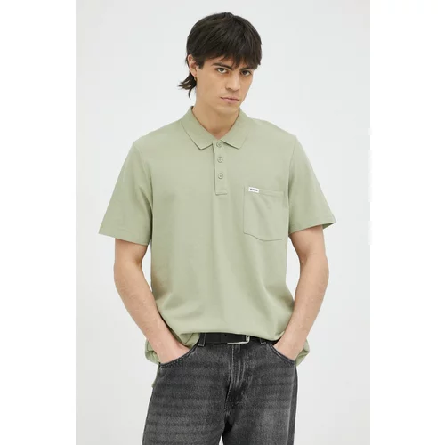 Wrangler Pamučna polo majica boja: zelena, glatki model