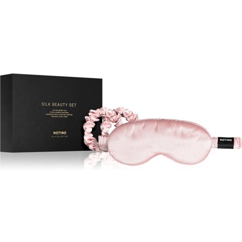 Notino Silk Collection Sleeping mask &amp;amp; Scrunchies Set poklon set Pink nijansa Slike