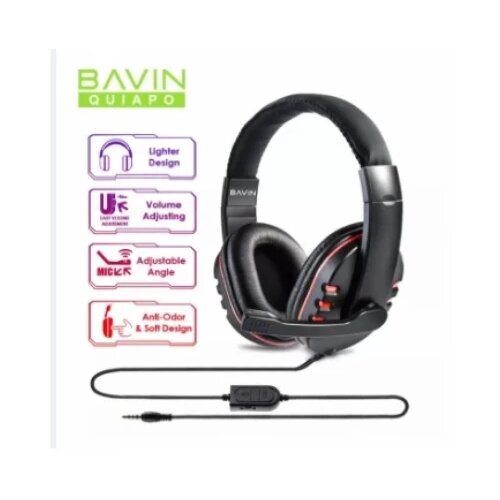 BAVIN gaming slušalice sa mikrofonom 3,5mm 1,8m crna Cene