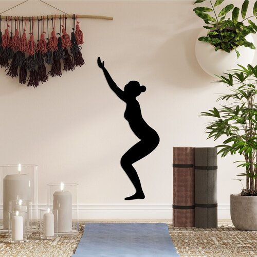 Wallity zidna dekoracija Yoga 20, 26x60cm, Crna Slike