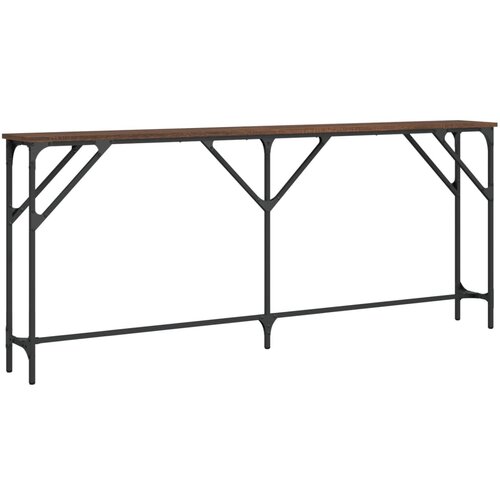 Maison Chic konzolna miza - miza ob steni rjav hrast 180x23x75 cm inženirski les, (21785863) Slike