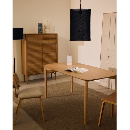 Kave Home Jedilna miza v jesenovem dekorju 90x160 cm Indara &amp;ndash; Slike