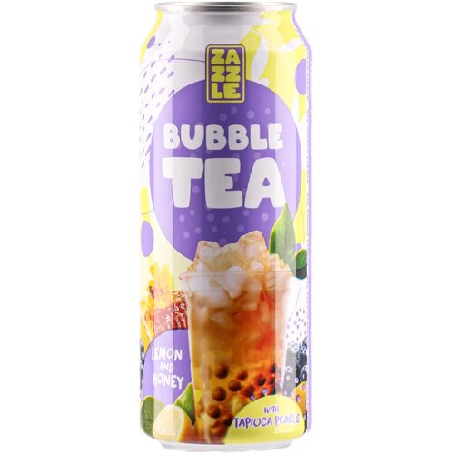 Zazzle bubble tea, zeleni čaj sa ukusom meda i limuna, 500ml Slike