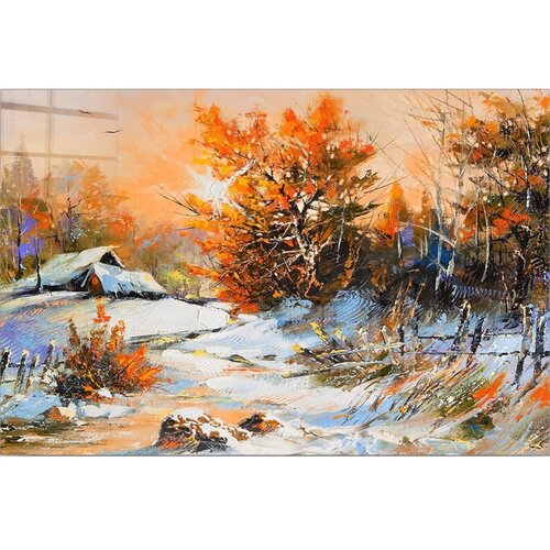 Wallity Steklena slika 70x50 cm Winter – Wallity Cene