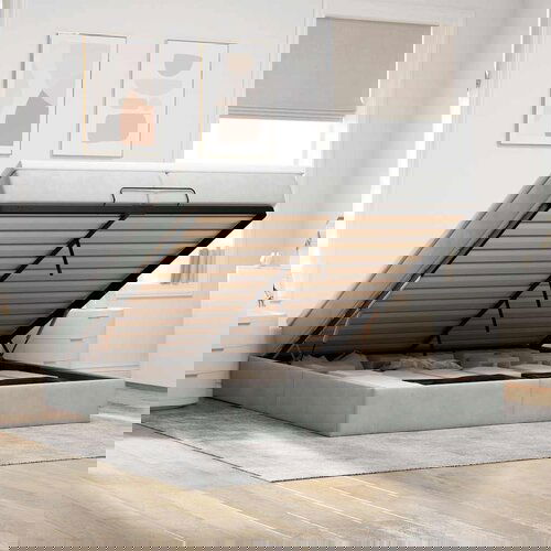 vidaXL Otomanski posteljni okvir z vzmetnicami siv 200x200cm žamet Cene