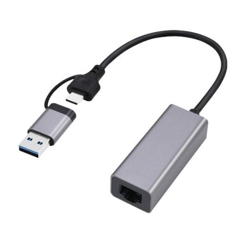 GEMBIRD EUROPE USB-A + Type-C to Ethernet LAN GEMBIRD USB 3.1 + type-C Gigabit network adapter, space grey, A-USB3AC-LAN-01 Cijene