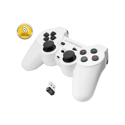 Game Pad ESPERANZA GLADIATOR, vibration, PS3/PC, wireless, white/black, EGG108W