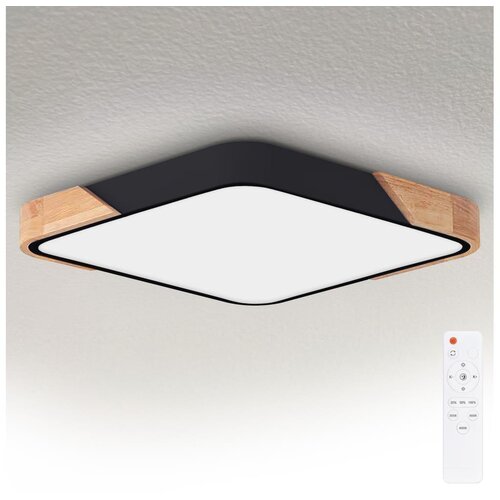  Brilagi - LED prigušiva svetiljka PILANA LED/60W/230V hrast/crna 56x56 cm + daljinski upravljač Cene