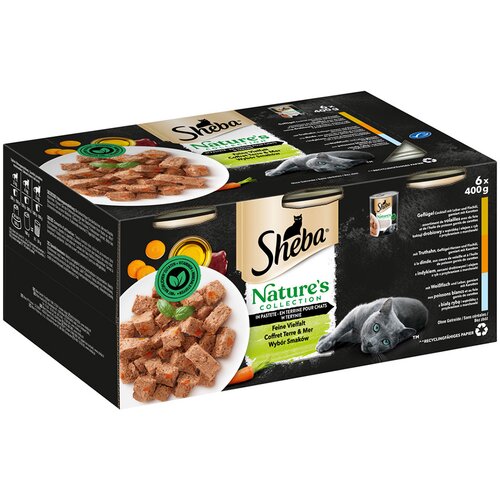 Sheba Večkratno pakiranje Nature&amp;#039;s Collection, 6x400g - Fina raznolikost v pa&amp;scaron;teti Slike