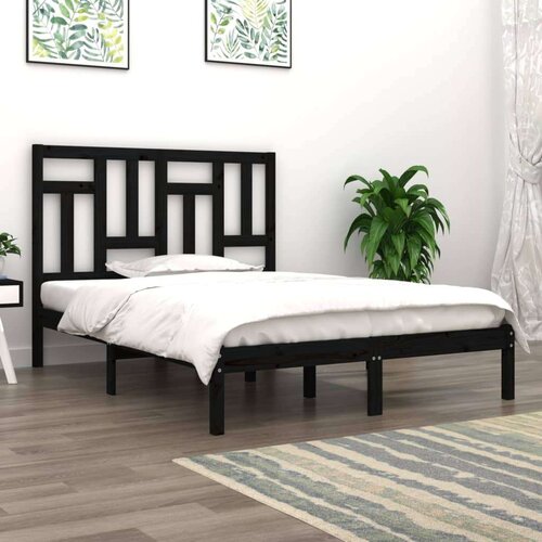  Za krevet od masivne borovine crni 200 x 200 cm Slike