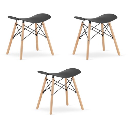 Brandless KORFU stolček - črn x 3, (22044612) Cene