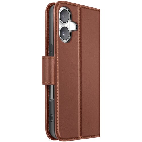 AVIZAR Denarnica etui za iPhone 16 iz premium usnja s funkcijo stojala, Rjava, (5000190093) Cene