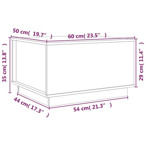  Stolić za kavu bijeli 60 x 50 x 35 cm od masivne borovine Slike