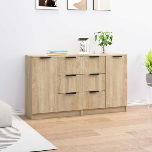  Komoda 2kom boja hrasta sonome 60x30x70cm od konstruiranog drva Cijene