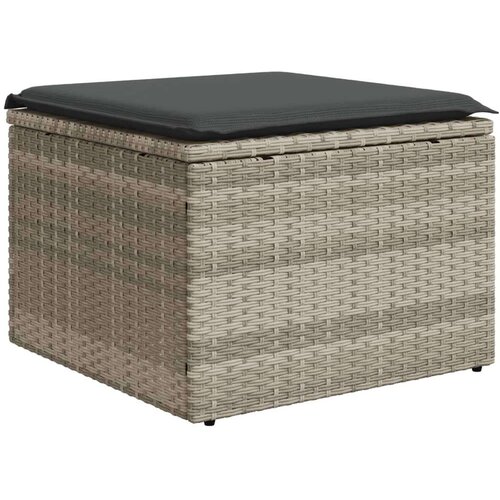 VidaXL 7-dijelni set vrtnih sofa svjetlosivi od poliratana Slike