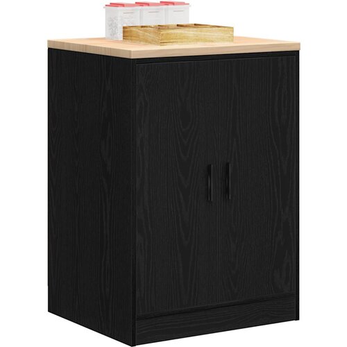 VidaXL Garažna omara za shranjevanje črna 60x51x85 cm trdna borovina Slike