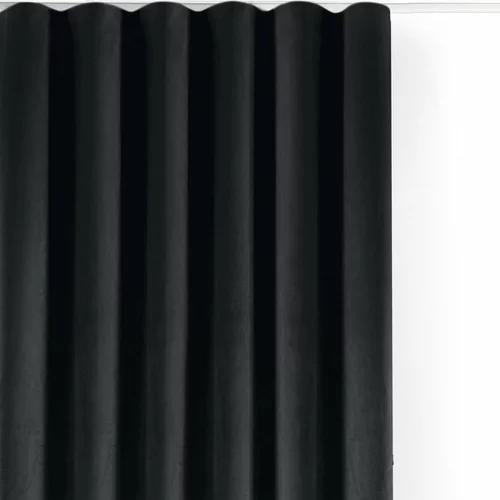 Filumi Črna žametna zavesa za delno zatemnitev 140x300 cm Velto –