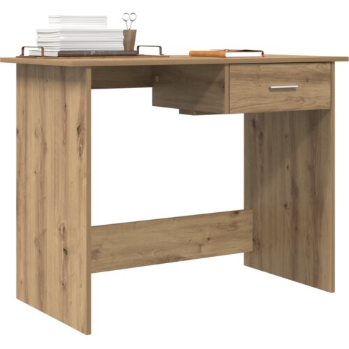 VidaXL Stol hrast artisan 100 x 50 x 76 cm Konstruirano drvo Slike