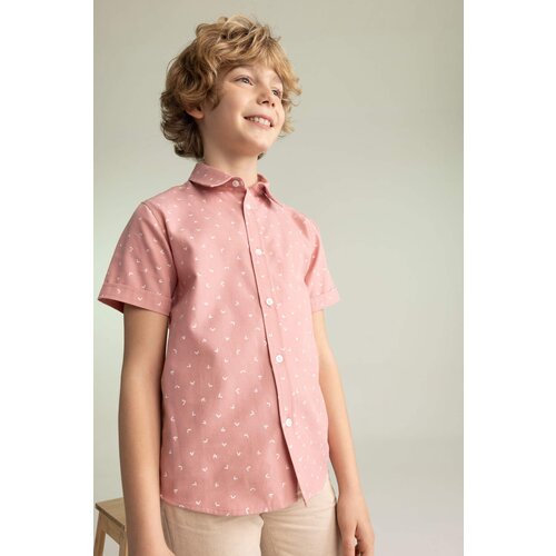Defacto Boy Regular Fit Polo Neck Poplin Short Sleeve Shirt Slike