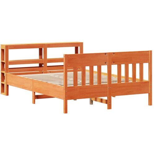 VidaXL Okvir kreveta bez madraca vo&amp;scaron;tano smeđi 140x190 cm od borovine Slike