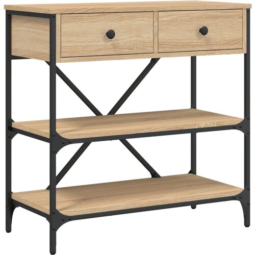 Maison Chic konzolna miza - miza ob steni sonoma hrast 75x34,5x75 cm inženirski les, (21786507) Cene