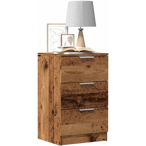 VidaXL Nočna omarica starinski les 40x36x65 cm inženirski les Slike