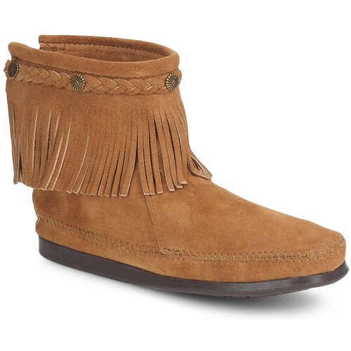 Minnetonka HI TOP BACK ZIP BOOT Smeđa Slike