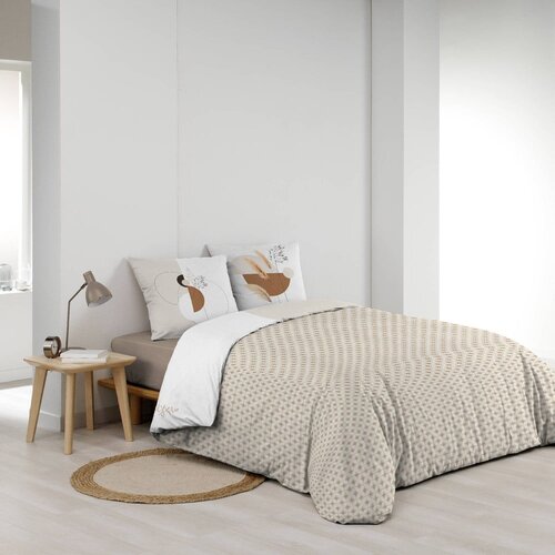 Douceur d int&amp;eacute;rieur Bela/bež bombažna posteljnina za zakonsko posteljo/podalj&amp;scaron;ana 240x220 cm Natacha &amp;ndash; Slike