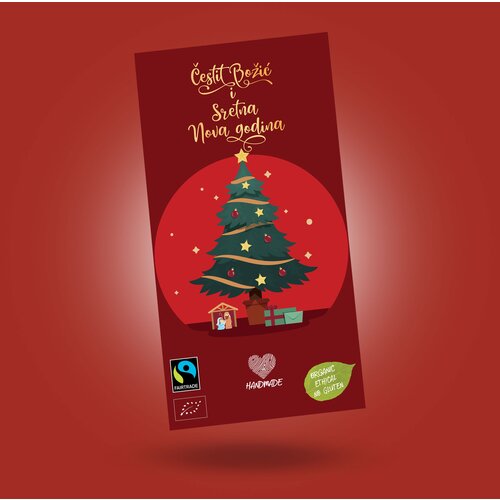 Vrsna Chocolates "Božić i Nova godina", organska čokolada s đumbirom i mandarinom Cijene