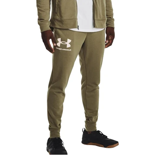 Under Armour Spodnji deli trenirke Rival Terry Joggers Zelena