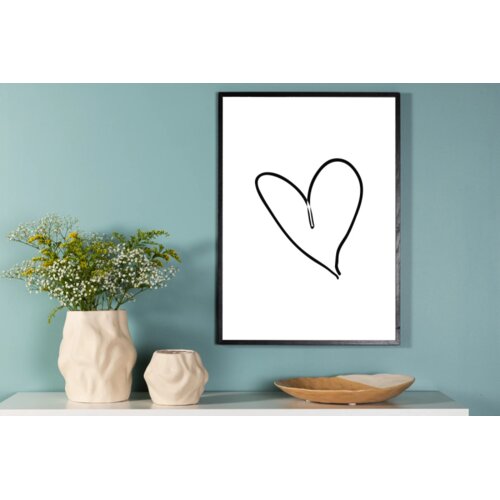 Venture Home poster Heart 21 × 30 cm, bijeli Cene