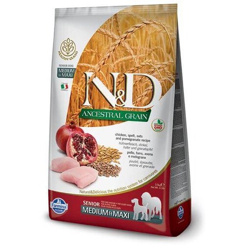 N&amp;amp;d LG Senior Medium &amp;amp; Maxi Chicken &amp;amp; Pomegranate 12kg Slike