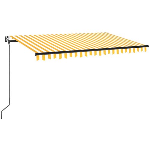 Maison Chic Ročno zložljiva tenda - Senčniki 400x350 cm rumena in bela, (22041212) Slike