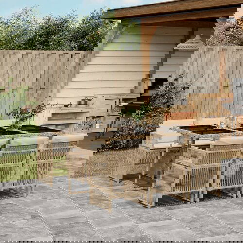 VidaXL 7-dijelni vrtni blagovaonski set od poliratana s jastucima bež Slike
