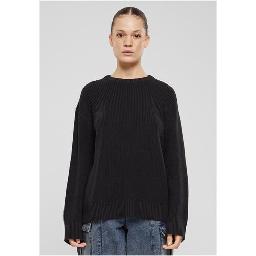 Urban Classics women's ribbed knitted sweater black Slike