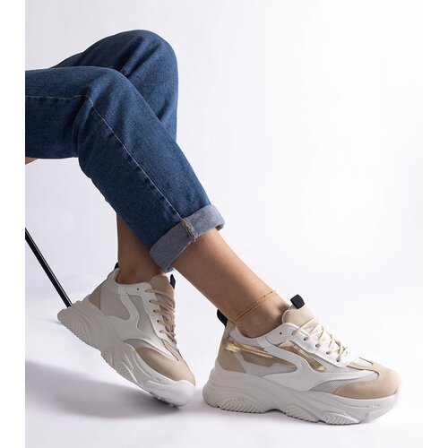 Gemre Beige-gold women&amp;#039;s sneakers Milenka Slike