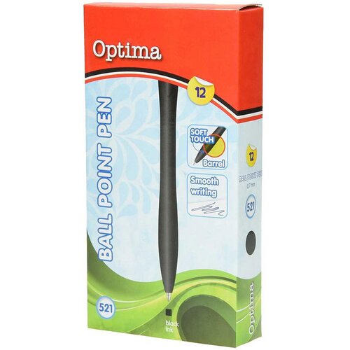 Optima Kemični svinčnik, Soft Touch, črn Slike