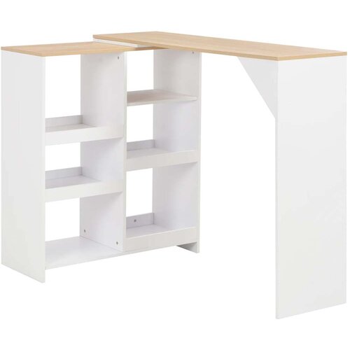  Barski stol s pomičnom policom bijeli 138 x 39 x 110 cm Slike