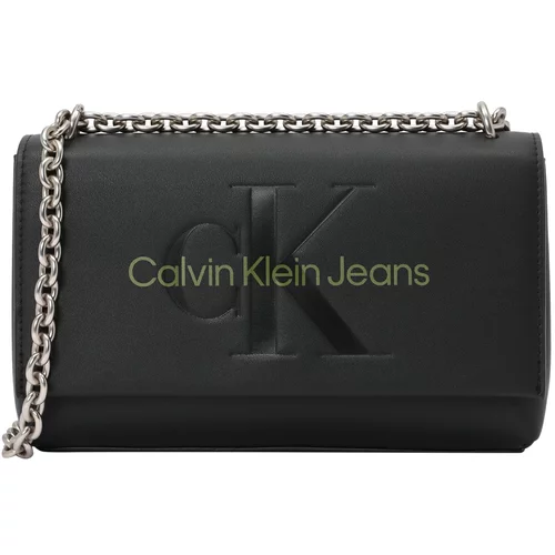 Calvin Klein Jeans Torba za čez ramo zelena / črna