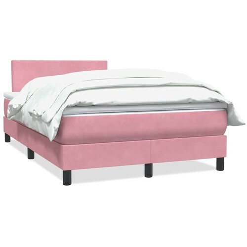 Box Spring krevet s madracem ružičasti 120x220 cm samt Slike