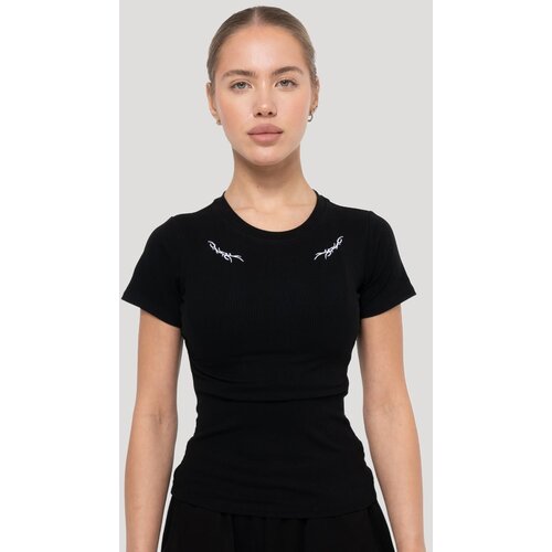 GymBeam Women&lsquo;s Tribal Ribbed T-shirt Black M Cene