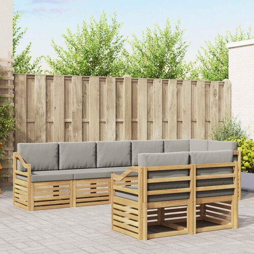  Set vanjskih sofa 8 kom. Bijela i svjetlosiva Poliester 304 x 126,5 x 73 cm Cene