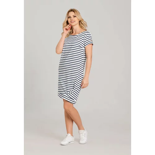 Look Made With Love Woman's Dress 754 Verona Navy Blue/White