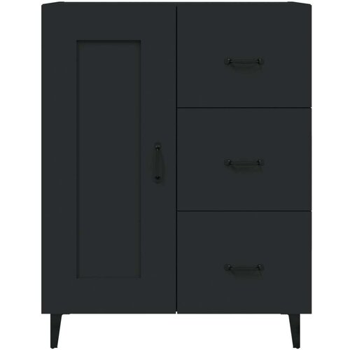  Komoda crna 69 5 x 34 x 90 cm od konstruiranog drva Slike