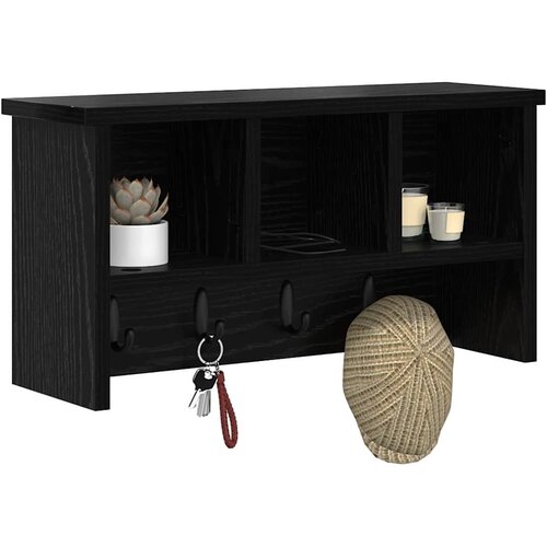  Vje&amp;scaron;alica za kapute na zidu Zidne Crni hrast 50 x 16 x 26 cm Slike
