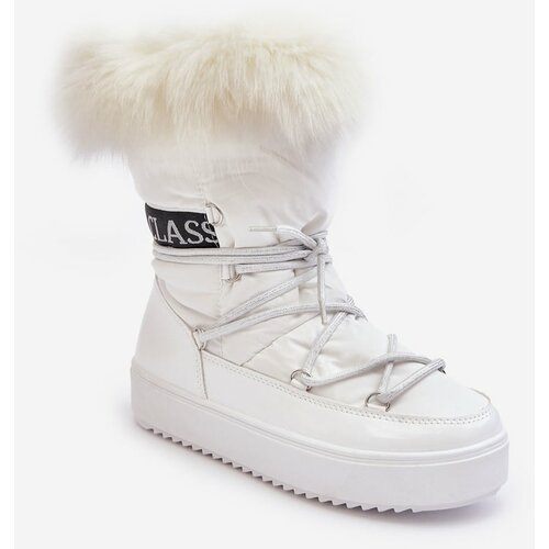 Kesi Women's lace-up snow boots white Santero Cene