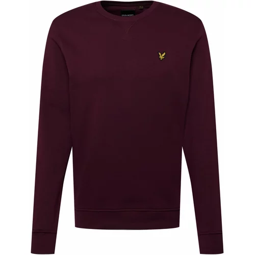 Lyle & Scott Sweater majica zlatna / burgund